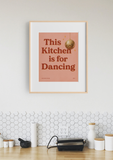 Poster This Kitchen is for Dancing - in Gold