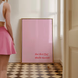 Freu dich nicht zu spät in Pink